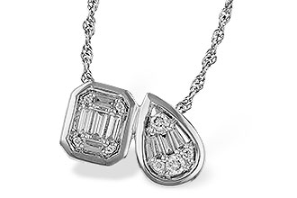 F329-16517: NECKLACE .17 BAG .25 TW