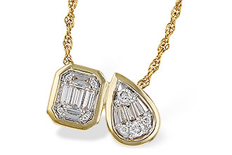 F329-16517: NECKLACE .17 BAG .25 TW
