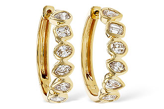 F330-00099: EARRINGS 1.10 TW FANCY CUT DIAS
