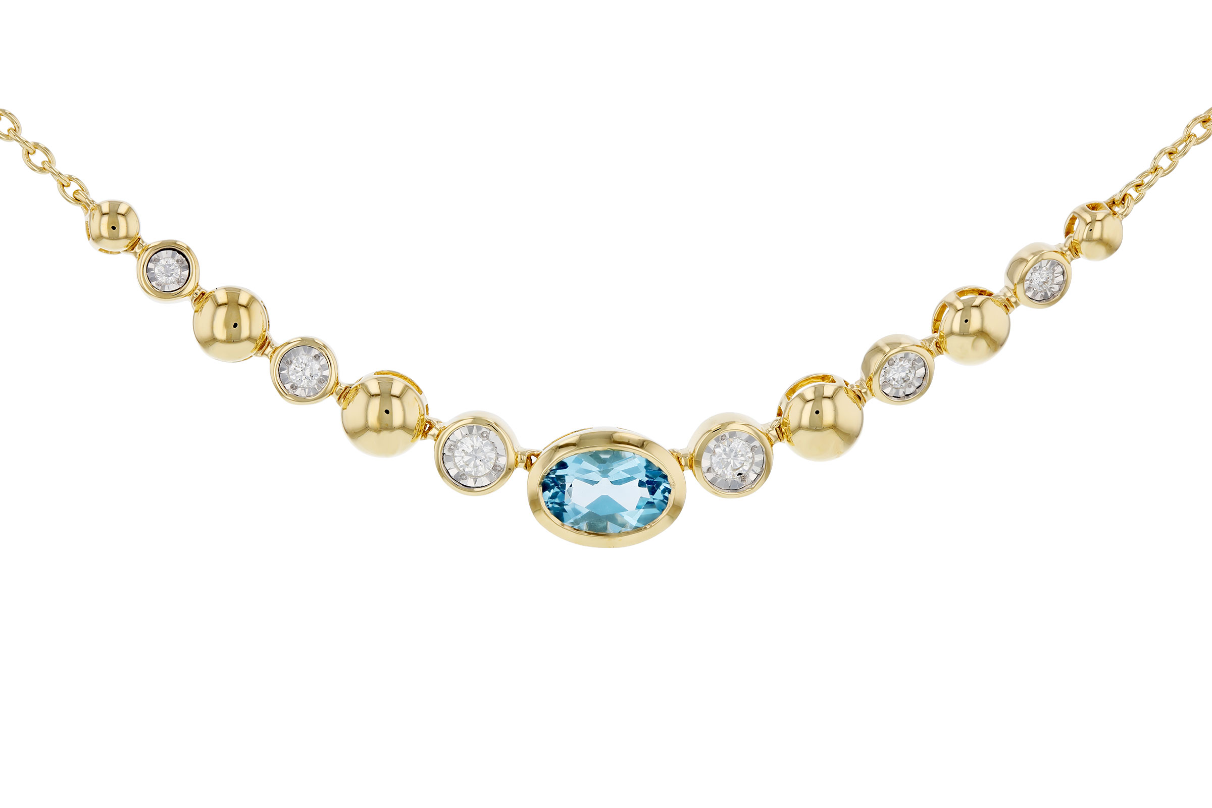 F330-01063: NECKLACE .83 SWISS BLUE TOPAZ .95 TGW (17")