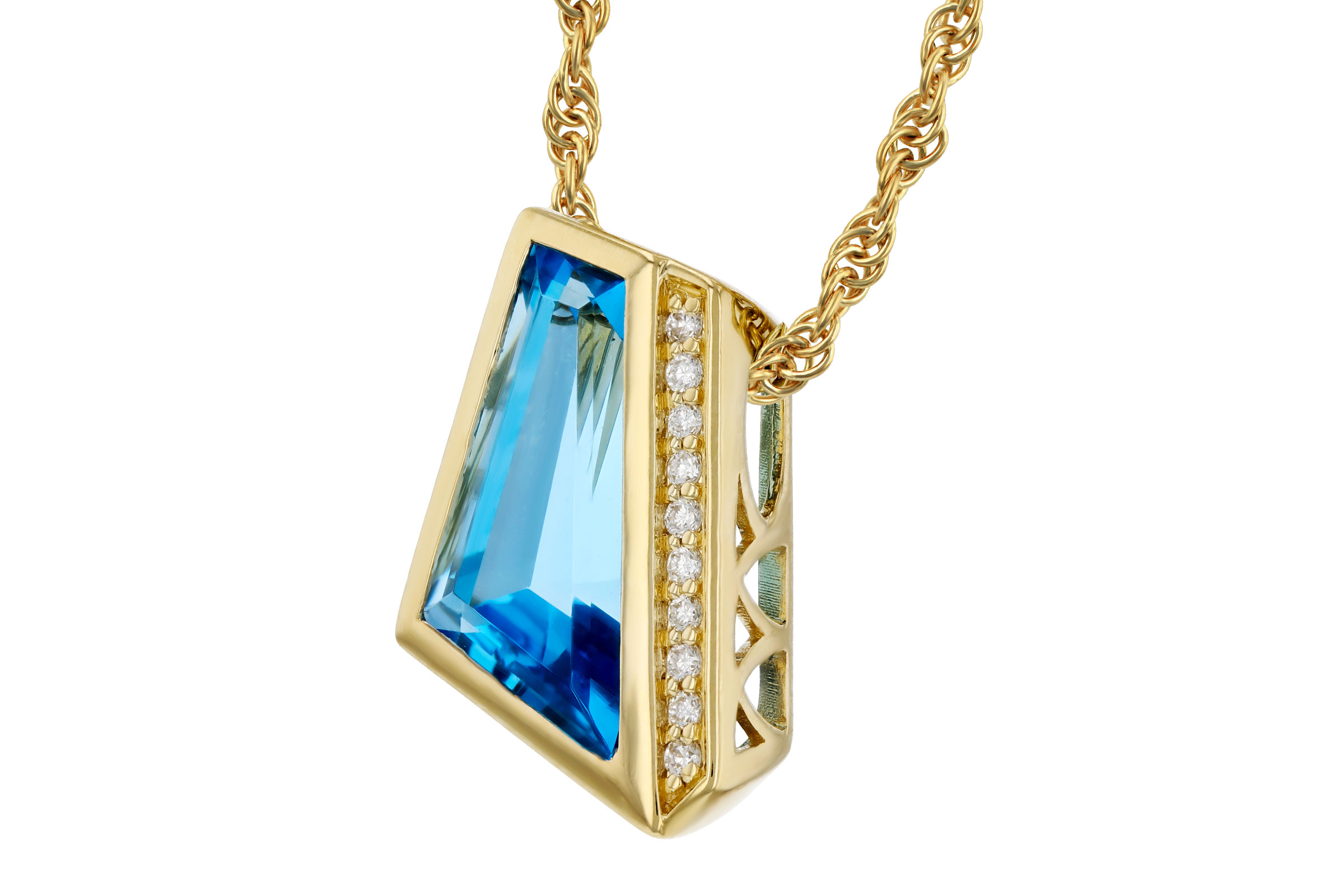 F330-01963: NECKLACE 2.42 SWISS BLUE TOPAZ 2.46 TGW
