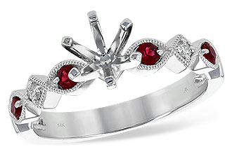 G244-54681: LDS SEMI DIA RG .20 RUBY .24 TGW