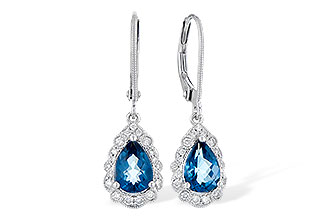 G327-34726: EARR 1.48 TW LONDON BLUE TOPAZ 1.63 TGW