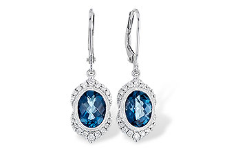 G327-35617: EARR 2.45 LONDON BLUE TOPAZ 2.64 TGW