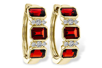 G329-11063: EARRING 1.50 TW GARNET 1.61 TGW