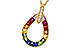 G329-11944: NECKLACE 1.10 MULTI-COLOR SAPPH 1.15 TGW