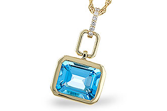 G329-12908: NECKLACE 3.26 BLUE TOPAZ 3.30 TGW (10x8MM BT)