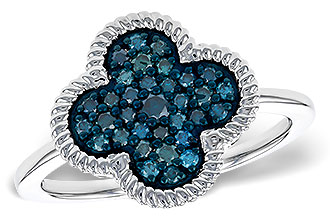 G329-13808: LDS DIA RG .33 TW BLUE DIAMONDS