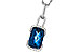 G329-17399: NECK 3.75 LONDON BLUE TOPAZ 3.90 TGW (12x8MM LBT)