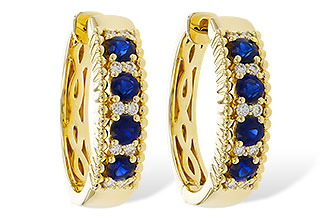 G329-17435: EARRINGS .56 TW SAPP .68 TGW