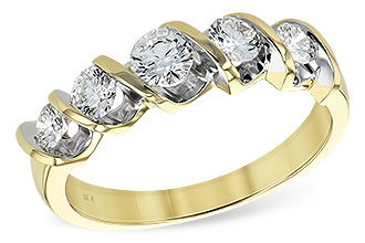 H147-33735: LDS DIA WED RING .75 TW