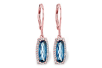 H244-60126: EARR 2.10 LONDON BLUE TOPAZ 2.28 TGW