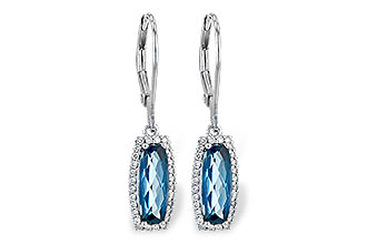 H244-60126: EARR 2.10 LONDON BLUE TOPAZ 2.28 TGW