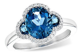 H244-60153: LDS RG 3.04 TW LONDON BLUE TOPAZ 3.20 TGW