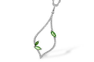 H244-61081: NECK .35 GREEN GARNET .55 TGW