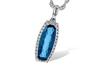 H244-61917: NECK 1.58 LONDON BLUE TOPAZ 1.70 TGW