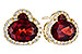 H327-34717: EARR 2.85 TW GARNET 3.06 TGW