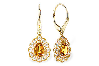 H328-21081: EARR .74 TW CITRINE .90 TGW