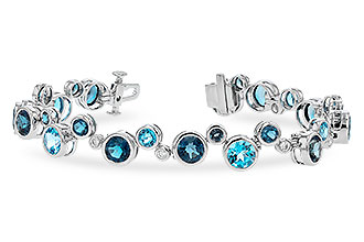 H328-22835: BRACELET 15.65 TW BLUE TOPAZ 15.95 TGW