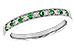 H328-26544: LDS WED RG .07 EMERALD .16 TGW