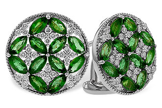 H329-11926: EARRINGS 1.66 TW EMERALD 1.96 TGW