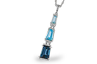 H329-12853: NECKLACE 2.60 TW BLUE TOPAZ 2.65 TGW