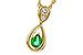 H329-12872: NECKLACE .10 EMERALD .16 TGW (4x3 EMER)