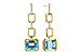 H329-13744: EARRINGS 3.20 BLUE TOPAZ 3.32 TGW (8x6MM BT)
