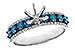 H329-13790: LDS SEMI DIA RG .72 BLUE DIAS .92 TW