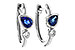 H329-13817: EARRINGS .51 SAPPHIRE .57 TGW