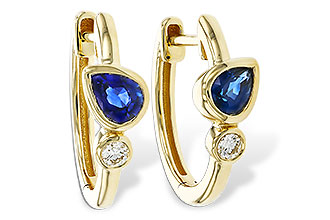 H329-13817: EARRINGS .51 SAPPHIRE .57 TGW