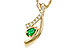 H329-14653: NECKLACE .17 EMERALD .34 TGW (5x3 EMER)