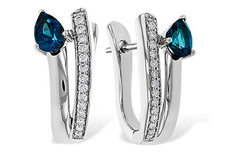 H329-15617: EARR .88 LONDON BLUE TOPAZ 1.08 TGW (6x4MM LBT)