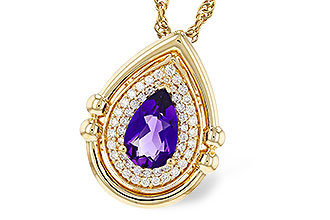 H330-00144: NECKLACE .70 AMETHYST .86 TGW (8x5MM AMY)