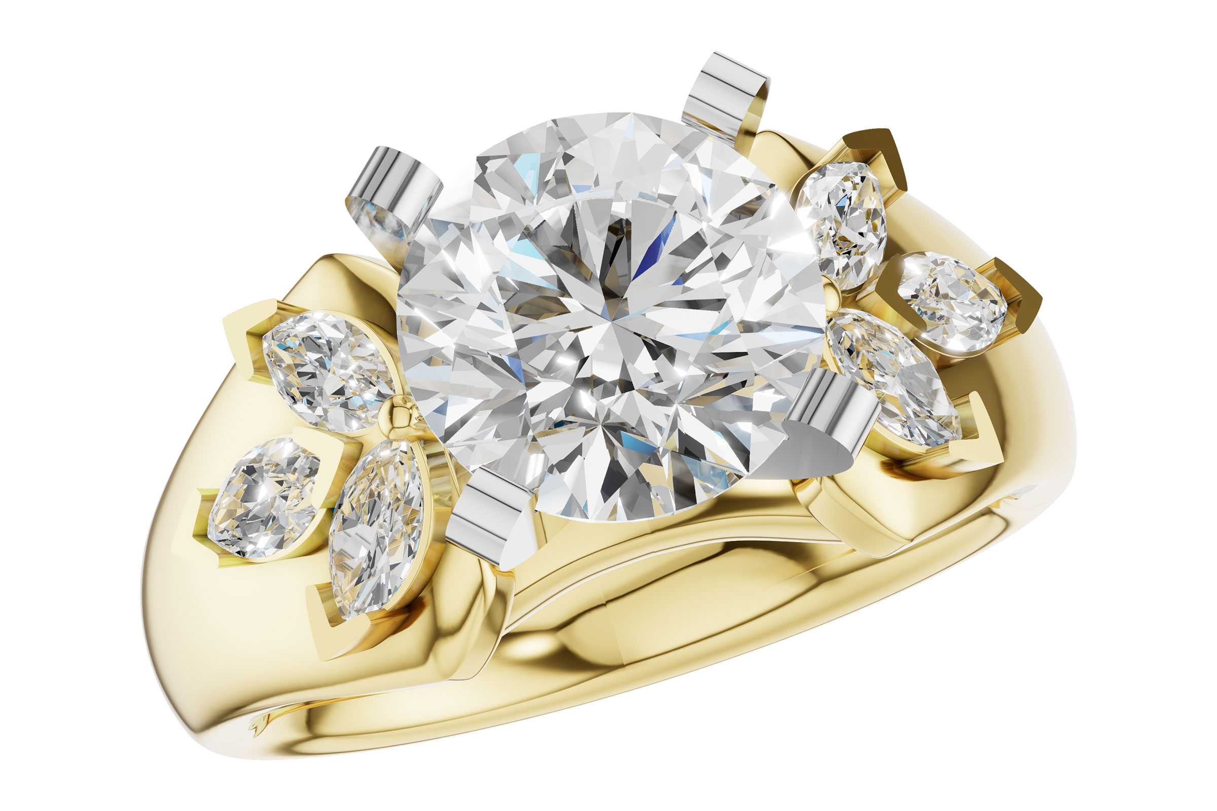 H330-01026: LDS SEMI DIA RG .38 TW MARQUISE DIAS