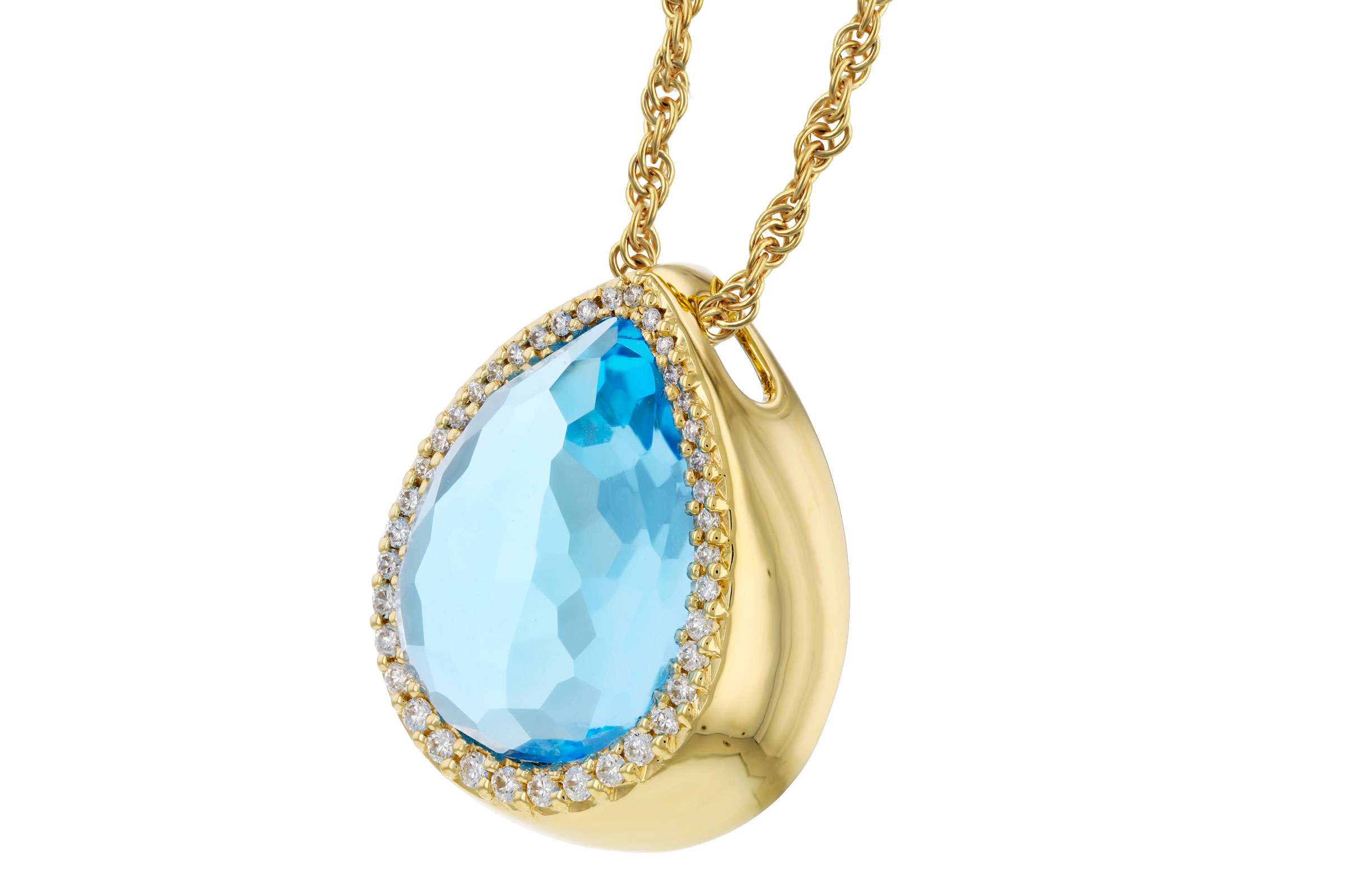 H330-01081: NECK 5.78 LONDON BLUE TOPAZ 5.92 TGW (14x10MM)