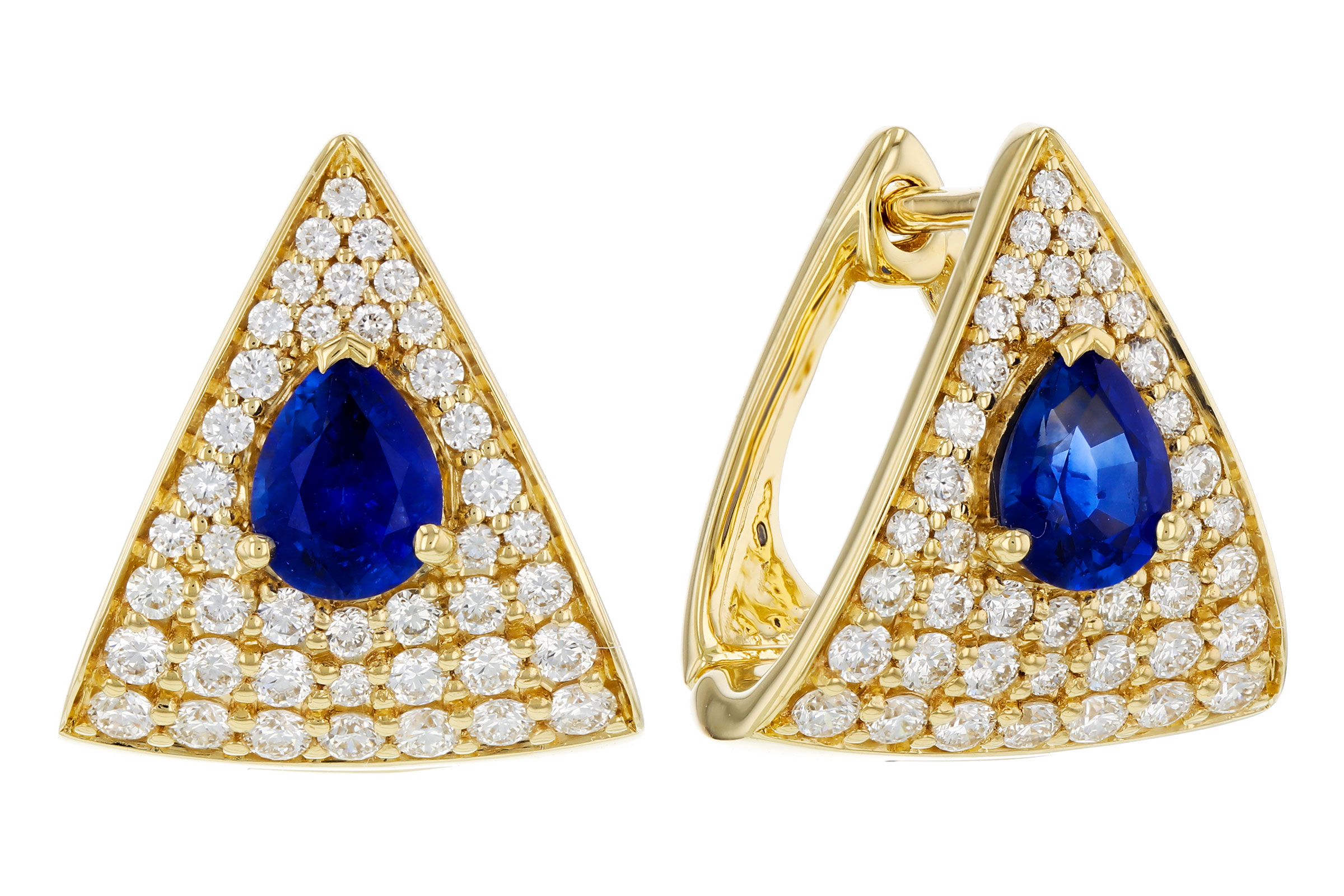 H330-01981: EARRINGS .65 TW SAPPHIRE 1.20 TGW (5x4MM SA)