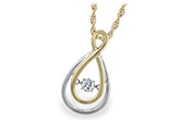 K242-81008: NECKLACE .14 BR (YG TRIM)