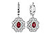 K328-25581: EARR .56 TW RUBY 1.30 TGW (5x3MM RUBY)