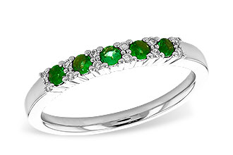 K328-25617: LDS WED RG .20 EMERALD .27 TGW