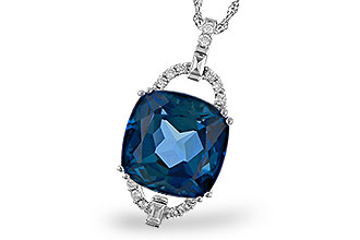 K329-10153: NECK 9.00 LONDON BLUE TOPAZ 9.20 TGW (12MM LBT)