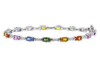 K329-11081: BRACELET 4.76 MULTI-COLOR SAPPH 5.08 TGW (7")