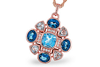K329-11917: NECKLACE 3.19 TW BLUE TOPAZ 3.25 TGW