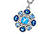K329-11917: NECKLACE 3.19 TW BLUE TOPAZ 3.25 TGW