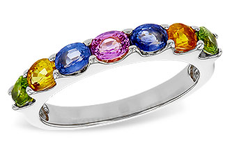 K329-11944: LDS WED RG 1.54 TW MULTI-COLOR SAPPHIRE