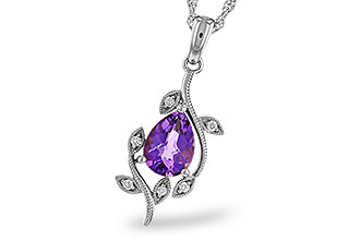 K329-11962: NECKLACE .88 AMETHYST .93 TGW (8x6MM AMY)