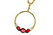 K329-12890: NECKLACE .79 RUBY .89 TGW