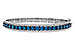 K329-13790: BANGLE 4.05 BLUE DIAS 5.50 TW