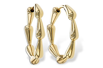 K329-14690: GOLD EARRINGS (21MM)