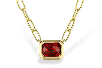 K329-14708: NECKLACE 1.45 GARNET (18")